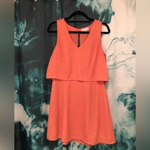 1. State - salmon dress with pockets